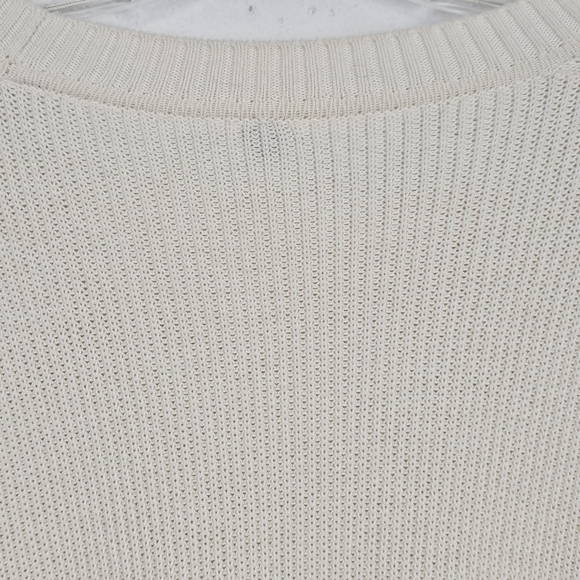 Margaret O'Leary Sweater Cream Slouchy Mixed Stitch Pullover Sz S Coastal - Picture 8 of 10